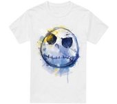 Camiseta pintada de Jack Skellington de Pesadilla antes de Navidad para hombre 3XL blanco