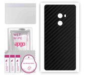 apgo Protective Skin Sticker for the back compatible with Xiaomi Mi Mix, Wrap Film, Foil, Vinyl - Pattern Carbon Black