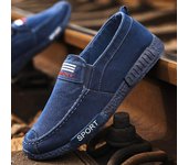 Zapatos de Lona de Primavera, Otoño y Verano Zapatos de Hombre Zapatos de Tela Viejos de Beijing Zapatos Individuales para Hombres Zapatos Perezosos de Fondo Plano para Hombres Zapatos de Tabla Zapatos Casuales 39 azul