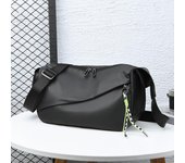 Bolso bandolera de color liso para hombre, para exteriores, para deportes de equitación negro