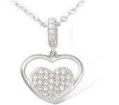 Les Trésors De Lily [L1804] - Pendentif Argent 'Love Divine' blanc argenté (rhodié) - 20x13 mm blanco