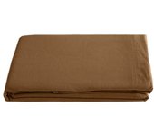 Drap plat Palace pur coton teint lavé, 63 fils-cm² Vent du sud - Palace Cognac - 270 x 290 cm pour lit King Size