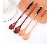 Cuchara de té de estilo chino, cubiertos, vajilla, cuchara de sopa, cuchara de café, cucharas, cuchara de madera C