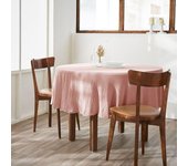 Nappe de table  Gaïa  rode 180 cm  Gaze de Coton  - Gaïa Rose Pêche