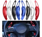 2pcs Aluminum Steering Wheel Shift Paddle Shifter Extension for Subaru Legacy WRX STI Forester impreza XV Outback accessories rojo
