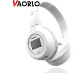 VAORLO auriculares inalámbricos Bluetooth pantalla LCD música HiFi HD con soporte Micro reproducción TF/SD para todos los teléfonos inteligentes negro