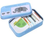 Rompecabezas caja juego de cartas para armar animales juego Montessori