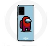 Coque pour Samsung Galaxy S11 Plus Among Us jeu vidéo Fond bleu