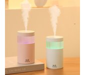 Mini humidificador de aire portátil de 300 ml, USB, de escritorio, para interiores, silencioso, atomizador, generador de niebla, luces para coche, hogar y dormitorio. color rosa