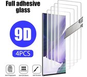 4 protectores de pantalla de vidrio templado curvo para Samsung S23 Ultra S22 S21 S20 S10 S9 S8 Plus para Samsung Note 20 Ultra 10 9 Note 8 puro