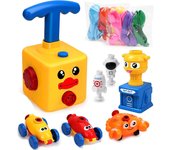 Juego de juguetes para coche con lanzador de globos, coche con propulsión de globos para niños, niñas de 3 años en adelante y aulas, suministros para fiestas, bomba de globos, coche con propulsión de globos (Pato)