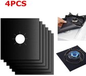 4 Uds. Protector de estufa, revestimiento, Protector de estufa de Gas, accesorios de cocina, estera, cubierta de cocina negro
