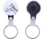Haflinger - unique keychain with a horse picture, handmade product, light and handy pendant from Art-Dog brand
