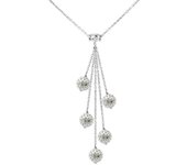 Collier - LOVA LOLA VAN DER KEEN - Cascada - Argent Massif 925 - Cristaux Blanc - 42 cm