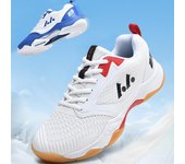 Zapatillas de bádminton ultraligeras y transpirables de malla para hombre, zapatillas de tenis para exteriores, zapatillas de golf y zapatillas de tenis de mesa para hombre. 36 rojo