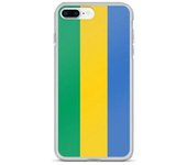 Coque iPhone - Drapeau Gabón - iPhone 8 Plus - Souple - Design fin et léger - Multicolore