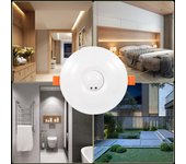 Sensor de radar de microondas Sensor de movimiento de techo de microondas Montaje en techo Interruptor de sensor de 360 ​​​​grados blanco