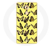 Coque pour Huawei Mate 8 Papillons Fond Jaune