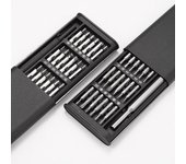 Juego de destornilladores 25 en 1, brocas de destornillador magnético de precisión, minicaja de herramientas desmontable para reparación de teléfonos inteligentes en casa y PC negro