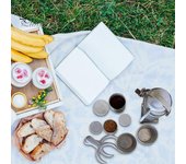 Kit de café expreso vintage, portátil, para acampar, mini cafetera de viaje nostálgica para amantes del café, para uso al aire libre. A