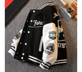 Chaqueta de otoño, traje de béisbol, ropa para adolescentes, abrigos acolchados, Chaqueta de algodón, Bomber para niños, chaquetas pequeñas para niños, niñas y niños 170 negro
