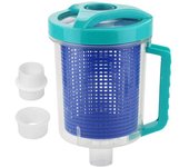 Cesta para Hojas de Piscina para Aspiradora de Piscina Transparente Recolector de Hojas de Piscina Trampa para Hojas Colector de Hojas de Alta Capacidad Atrapa Ramas Desechos para Piscina Spa azul