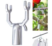 Soporte de rama de árbol de Metal, Kit de alisado de ramas de árboles frutales, cabezales de varilla de secado de ropa, tenedor de poste, 6 uds. plata