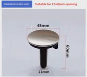 Tapa de orificio para grifo de fregadero de acero inoxidable 304 y dispensador de jabón, cubierta decorativa para lavabo de cerámica para lavar verduras