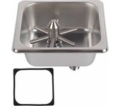 Limpiador de vasos de acero inoxidable para fregadero de cocina, ideal para hoteles, bares y cafeterías.