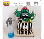 LOZ 1245 planta de hierba eterna sombrero de Cactus corazón flor regadera modelo DIY Mini bloques de construcción de juguete para niños sin caja