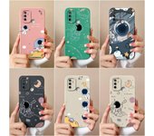 Para OPPO Find X5 Lite Pro F5 F7 F9 F11 F21S F19S funda protectora bonita con patrón de dibujos animados carcasa de astronauta de silicona suave mate para parachoques OPPO OPPO F5