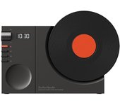 Mini altavoz retro Bluetooth 5.3, barra de sonido inalámbrica de alta fidelidad, caja de música MP3 vintage con pantalla de reloj, compatible con tarjeta TF, reproducción AUX negro