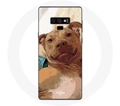 Coque pour Samsung Galaxy Note 9 American Pit Bull Terrier Marron