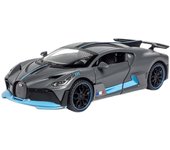 Bugatti BGT Divo 1/32 - Simulación de metal, juguete de aleación, coche fundido a presión y vehículos de juguete, modelo de decoración, juguetes en miniatura para niños, regalo de Navidad gris