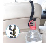 Gancho para asiento trasero multifunción, gancho para colgar reposacabezas del asiento trasero, soporte para paraguas, gancho de almacenamiento para el respaldo del asiento, herramienta interior del automóvil negro