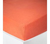 Drap housse  Noah  toutes dimensions  Gaze de Coton  - Noah Terracotta - 160 x 200 cm bonnet de 30 cm
