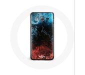 Coque pour Samsung Galaxy A3 fond de texture abstraite rouge noir bleu