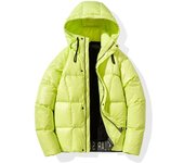 Short Stand Collar Chaqueta de plumón para hombre Invierno casual pato blanco Plumón engrosado Abrigo de hombre M blanco