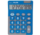 blister calculadora duo 10 digitos azul teclas grandes milan