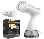 Vaporizador de telas y prendas de mano con tanque de agua desmontable de 12,3 onzas, boquilla de vapor, 6,6 pies European regulations blanco