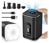 Bomba de aire eléctrica, compresor de aire inalámbrico portátil, inflador/desinflador, bombas para cojines inflables, colchones de aire, botes, anillos de natación negro