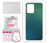 apgo Protective Skin Sticker for the back compatible with Realme 9 Pro Plus, Wrap Film, Foil, Vinyl - Pattern Carbon Chameleon CAKA1