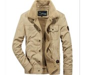 Chaqueta acolchada de algodón de invierno para hombres con solapa de vellón adicional Abrigo cálido para jóvenes y de mediana edad Chaqueta acolchada de algodón suelta de gran tamaño M