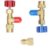 Aire acondicionado R22 R410 que agrega un conector de refrigerante de calidad con válvula de seguridad con 5/16 SAE a 1/4 SAE varios colores