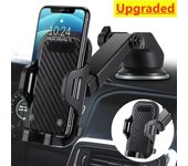 Soporte para teléfono con ventosa para coche, soporte para teléfono inteligente, soporte para teléfono móvil, soporte para iPhone, Xiaomi, Huawei y Samsung negro