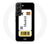 Coque pour Samsung Galaxy S21 FE Billet d'avion Madrid Espagne