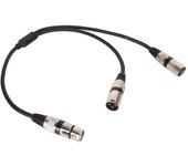 Cable divisor XLR de 3 pines hembra a macho doble, sin ruido, de baja pérdida, cable divisor XLR en Y para micrófono