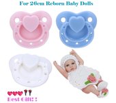 (H0826)Nuevo chupete para muñecas Reborn de 26 cm con accesorios magnéticos internos color rosa