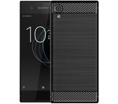 Para Sony Xperia XA1 funda Ultra de fibra de carbono silicona TPU funda de teléfono de piel para Sony Xperia XA1 funda trasera ultra suave Xperia XA1 Ultra negro