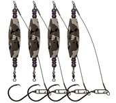 4 piezas de flotadores para bagres, flotadores para pesca, corchos para hacer estallar, equipo para pesca de bagres verde